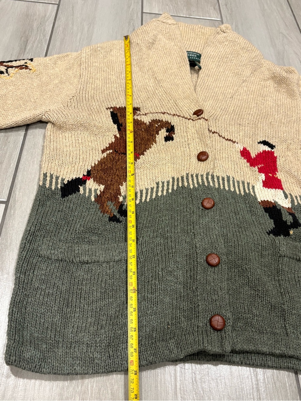 Box #7 exclusive hand knit for lauren ralph lauren sweater size Small - Picture 5 of 12